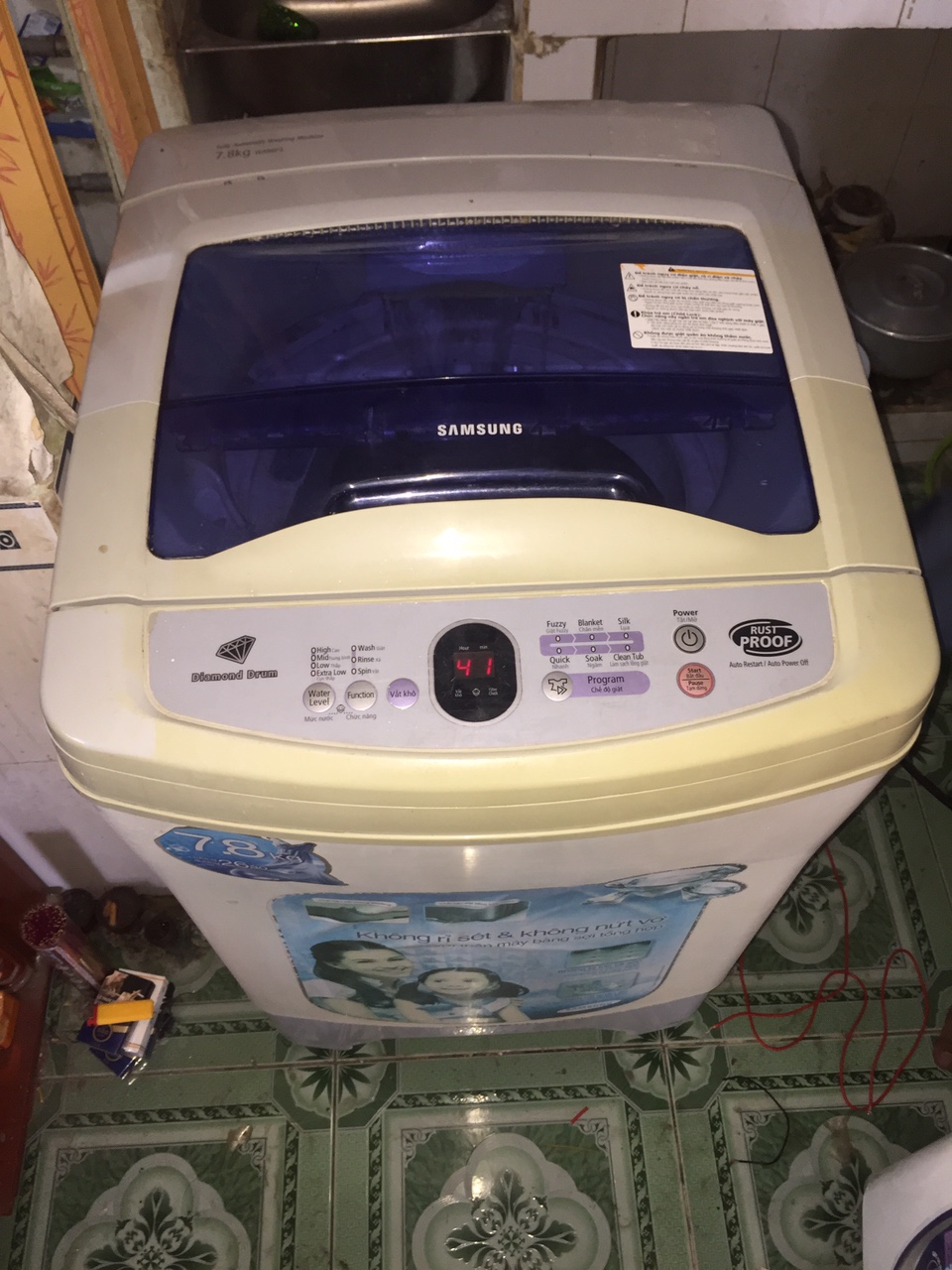 Máy Giặt Cũ Samsung 7,8 kg Ngoại Hình Mới 95%