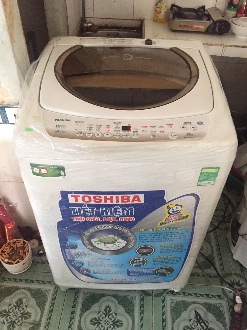 Máy Giặt Cũ TOSHIBA 10kg Ngoại Hình Mới 97%