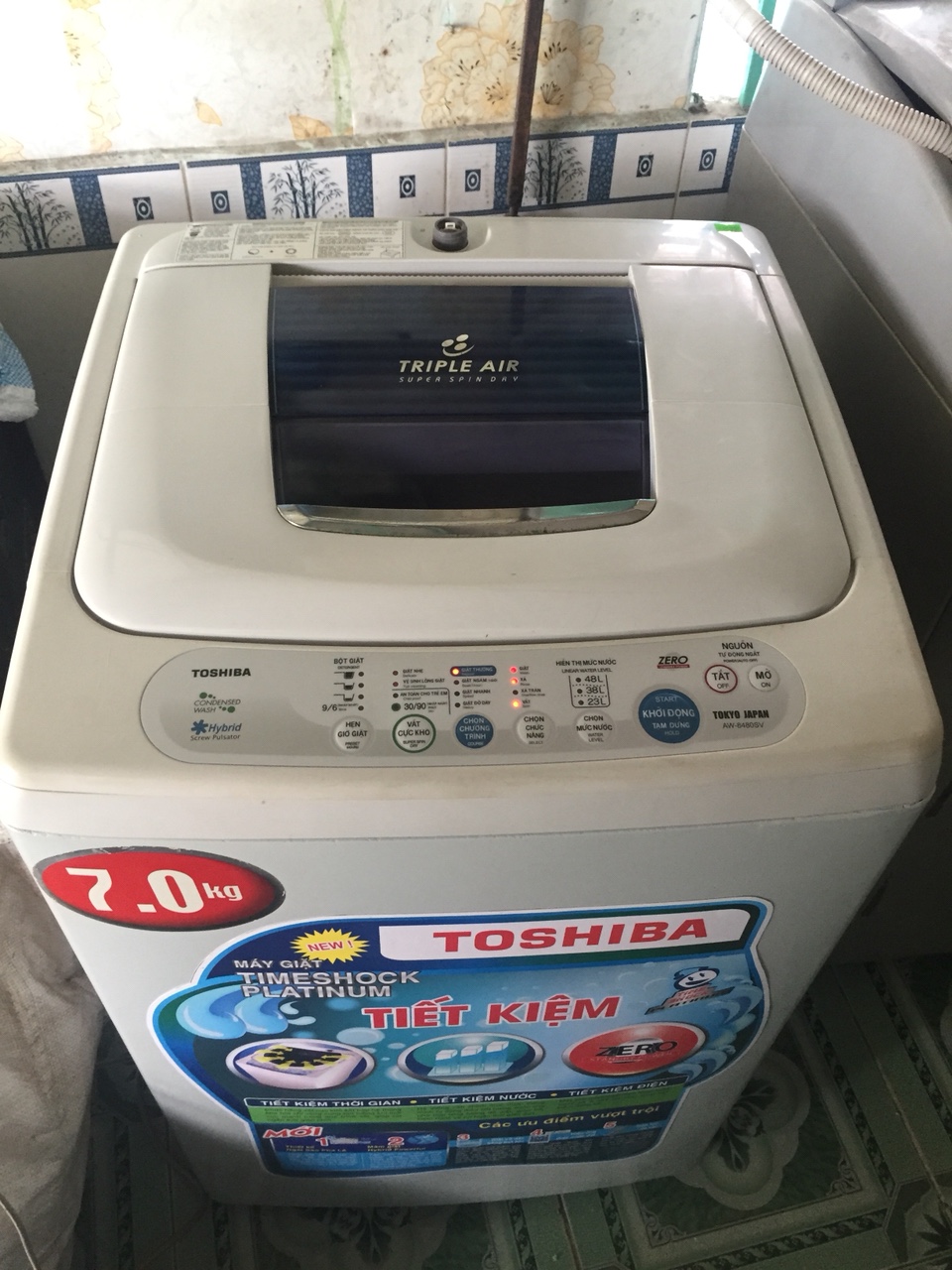 Máy Giặt Cũ TOSHIBA 7kg Ngoại Hình Mới 96%
