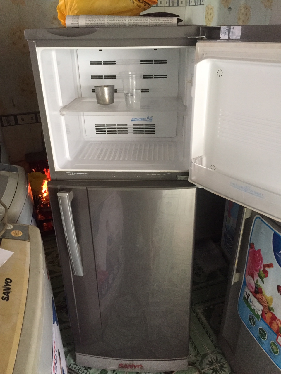 Tủ Lạnh Cũ Sanyo 205L Ngoại Hình Mới 98%
