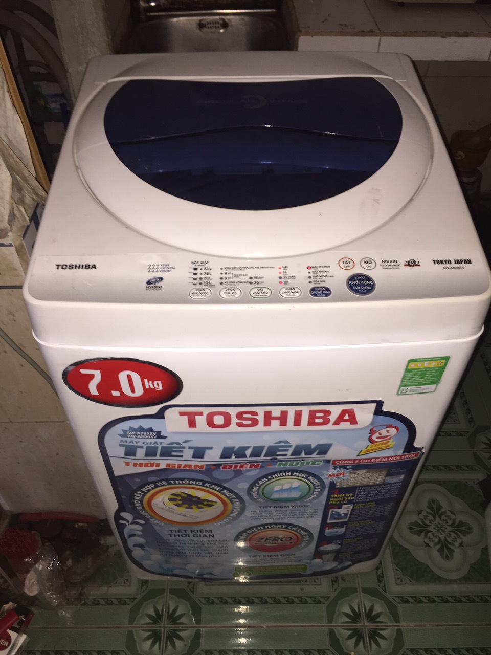 Máy Giặt TOSHIBA 7kg Nguyên zing 100% ngoại hình mới đẹp 96%