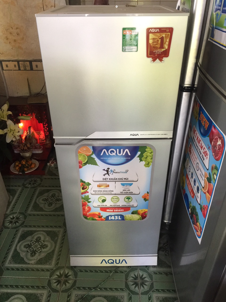 Tủ Lạnh AQUA 143L nguyên zing 100% ngoại hình mới đẹp 99% 3