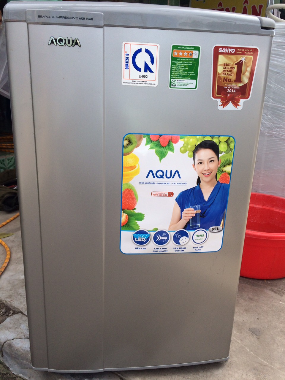 Tủ Lạnh AQUA 93L đời mới nguyên zing 100% ngoại hình tủ mới đẹp 96% 1