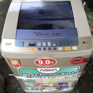 Máy giặt AQUA 9kg inverter ngoại hình mới 97%